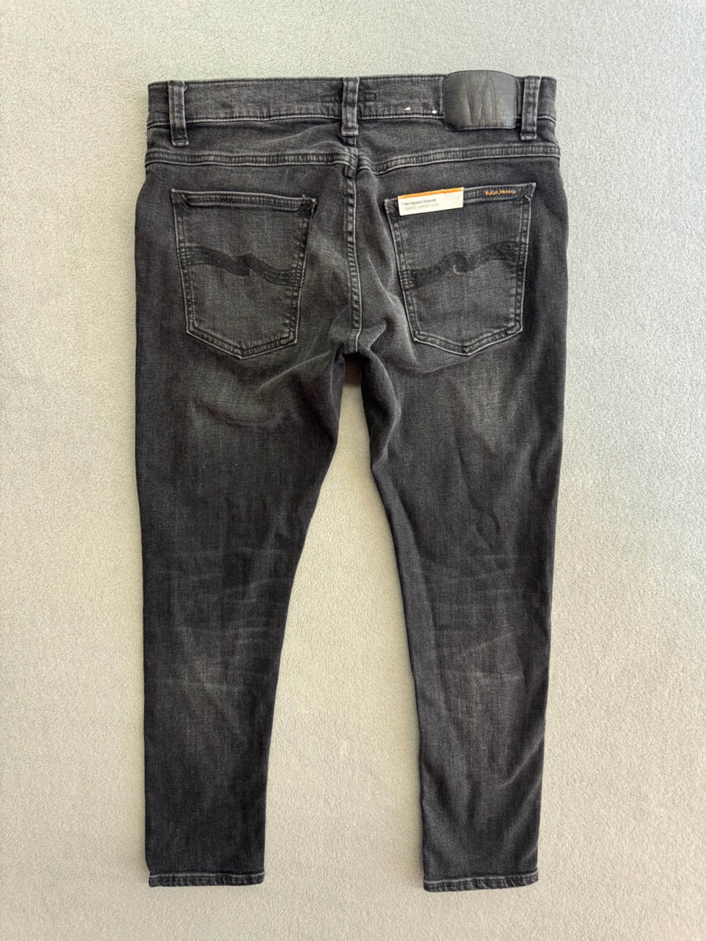 Nudie Jeans Tight Terry 32x28 Men's Vintage Black Skinny Fit Stretch